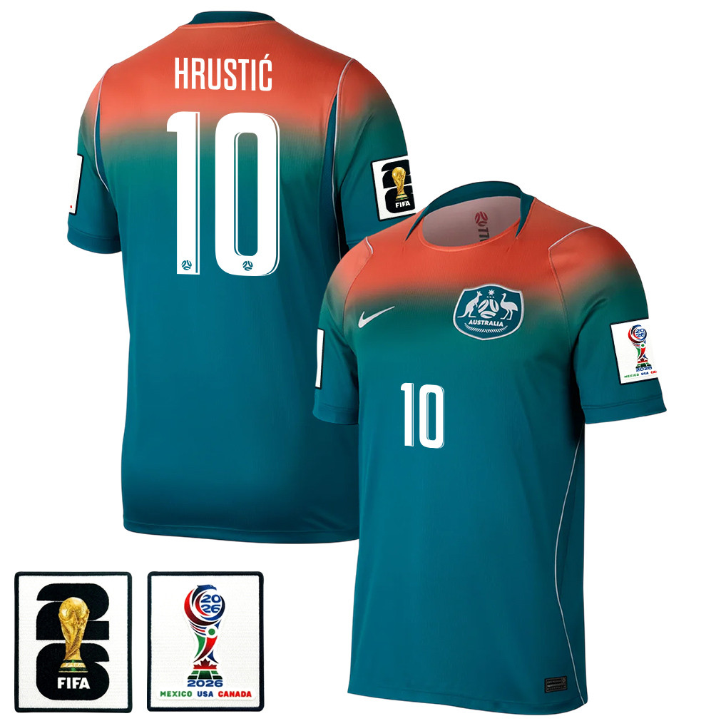 Ajdin Hrustić 10 Australia National Team 2026 Away Jersey - Teal, Men - Jersey Teams
