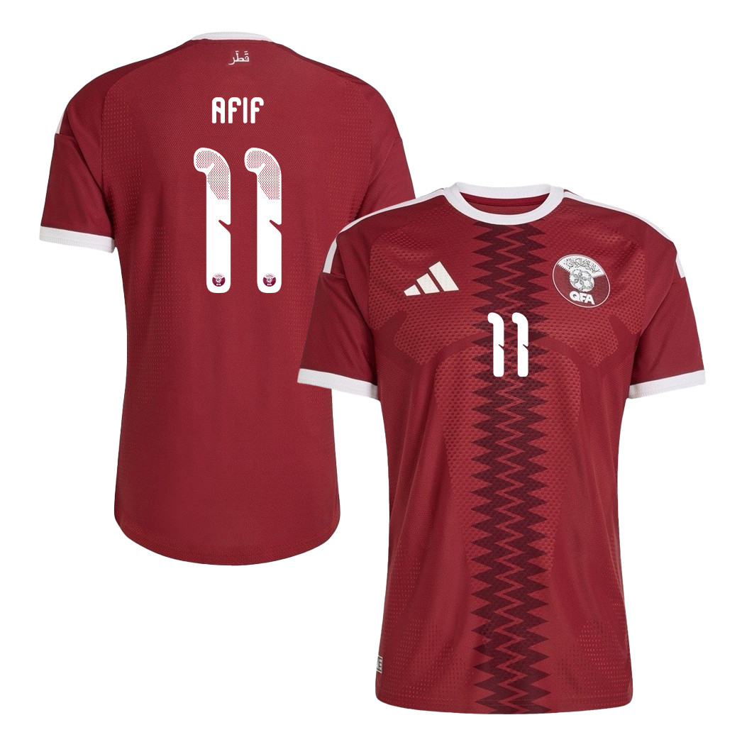 Akram Afif 11 Qatar National Team 2026 Home Jersey - Red, Men - Jersey Teams