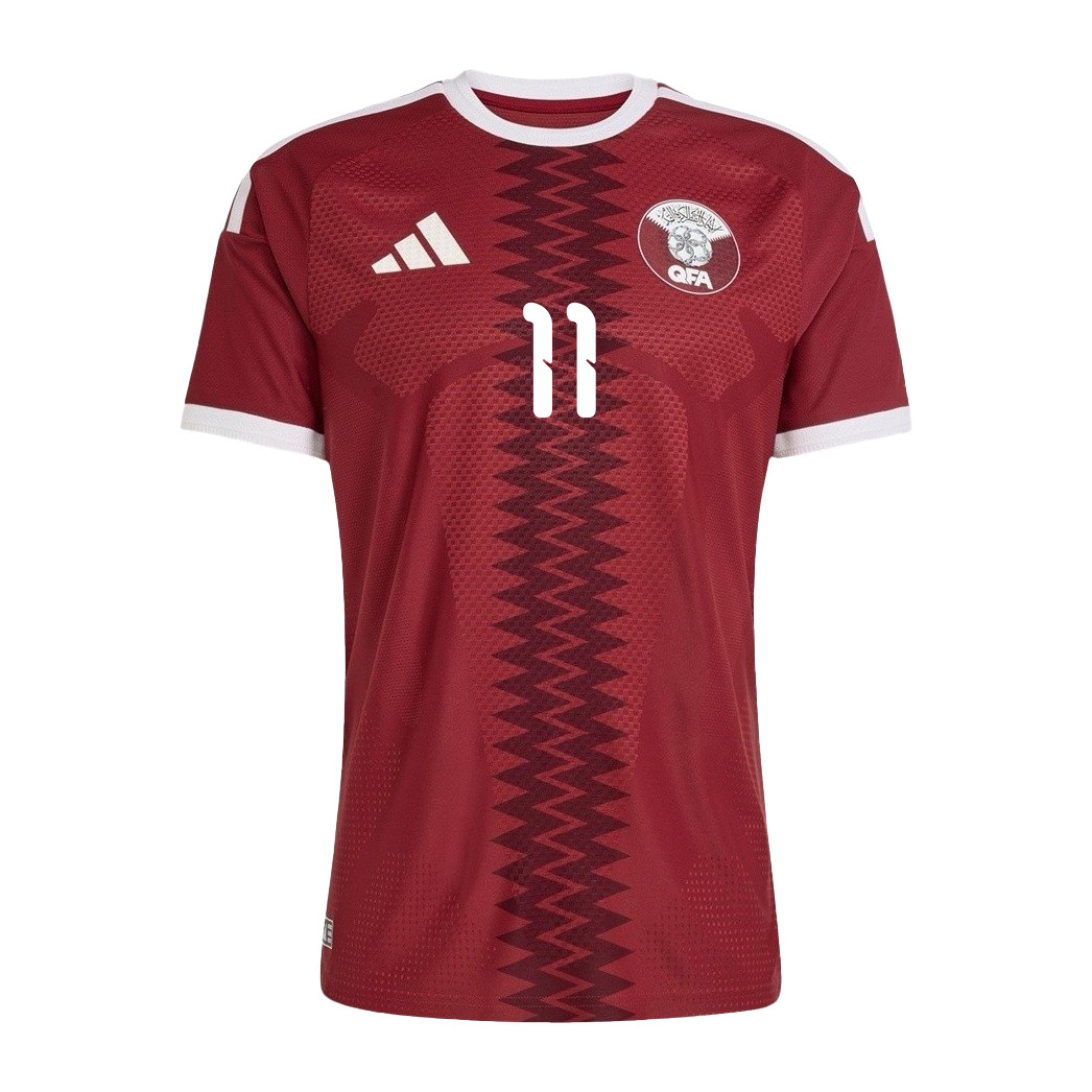 Akram Afif 11 Qatar National Team 2026 Home Jersey - Red, Men - Jersey Teams
