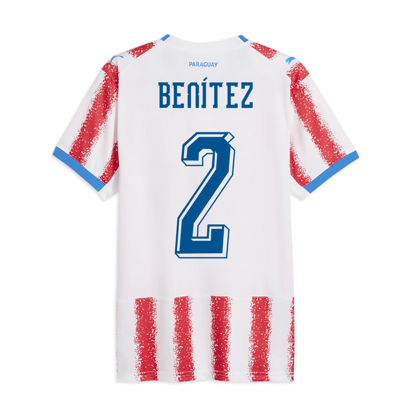 Alan Benítez 2 Paraguay National Team 2026 Home Jersey - White/Red, Men - Jersey Teams