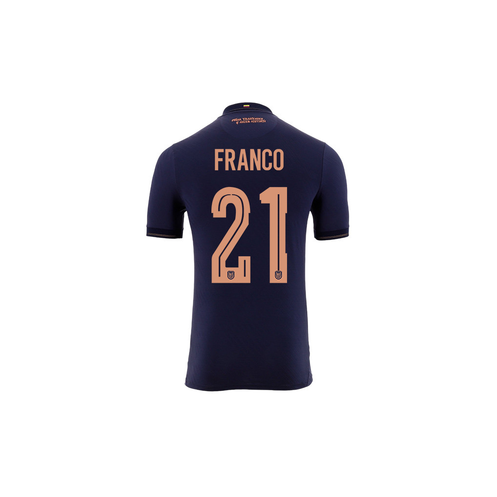 Alan Franco 21 Youth Ecuador National Team 2026 Away Jersey - Navy - Jersey Teams