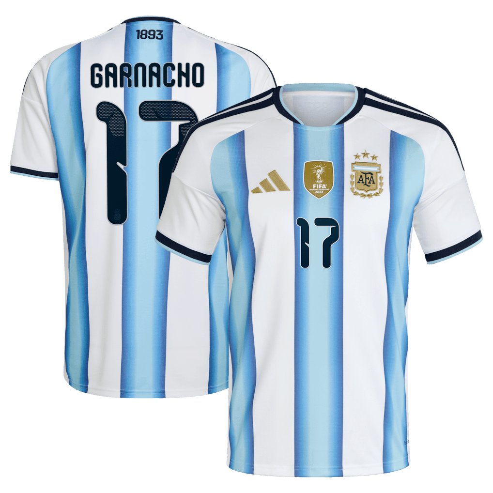 Alejandro Garnacho 17 Argentina National Team FIFA x World Cup 2026 Home Men Jersey - White - Jersey Teams