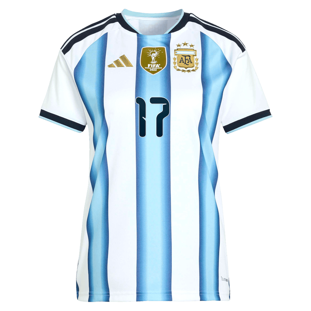 Alejandro Garnacho 17 Argentina National Team FIFA x World Cup 2026 Home Women Jersey – White – Jersey Teams