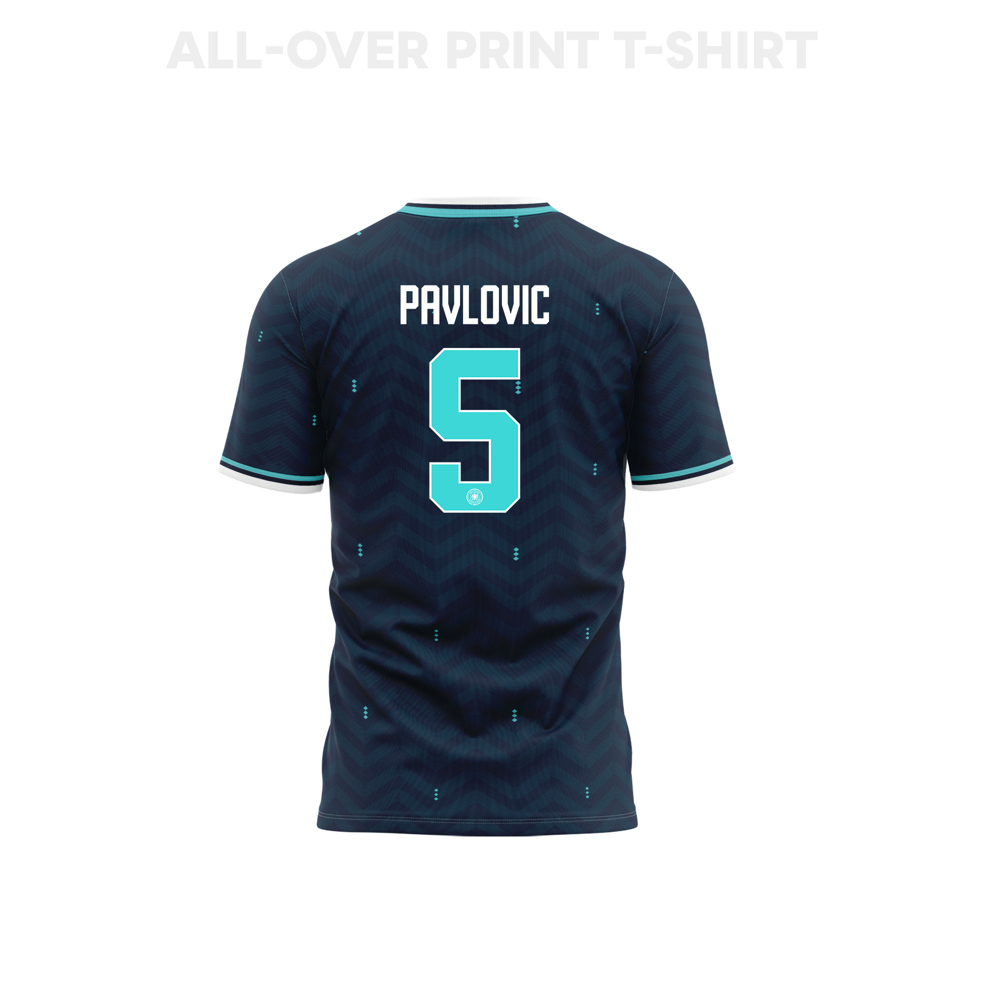 Aleksandar Pavlović 5 Germany 2026 Away 3D T-Shirt Fully Printed – Unisex, Navy - Jersey Teams