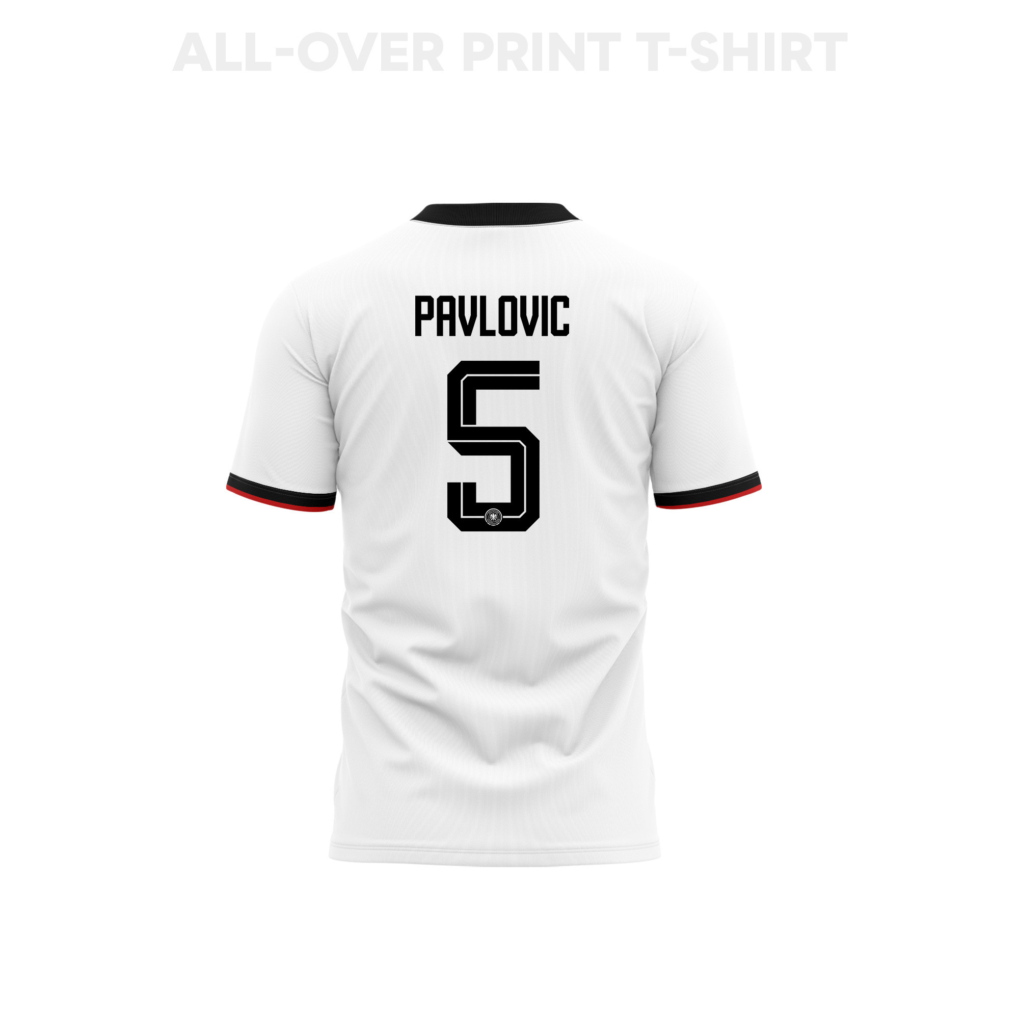 Aleksandar Pavlović 5 Germany 2026 Home 3D T-Shirt Fully Printed – Unisex, White - Jersey Teams