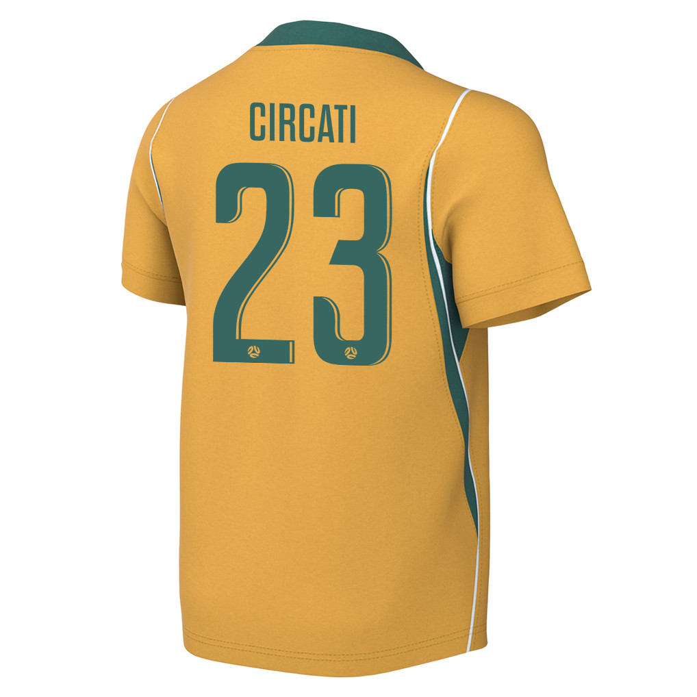 Alessandro Circati 23 Youth Australia National Team 2026 Home Jersey - Yellow - Jersey Teams