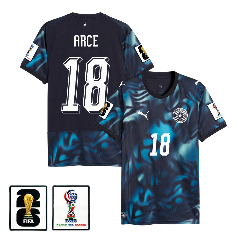 Alex Arce 18 Paraguay National Team 2026 Away Jersey - Navy, Men - Jersey Teams