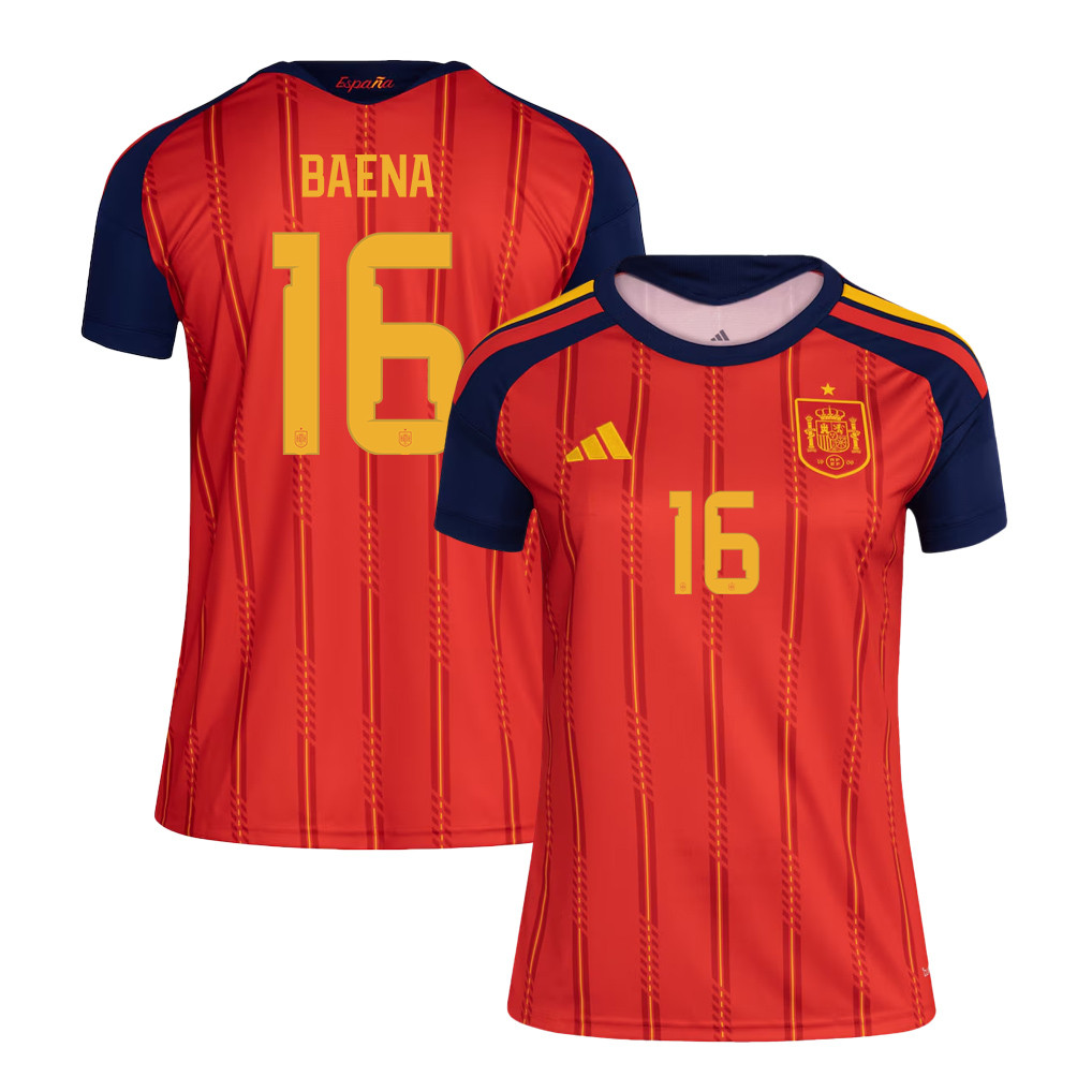 Alex Baena 16 Women's Spain National Team 2026 Home Jersey - Red - Jersey Teams