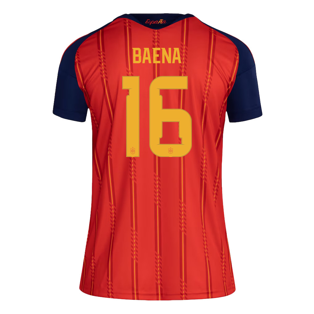 Alex Baena 16 Women's Spain National Team 2026 Home Jersey - Red - Jersey Teams
