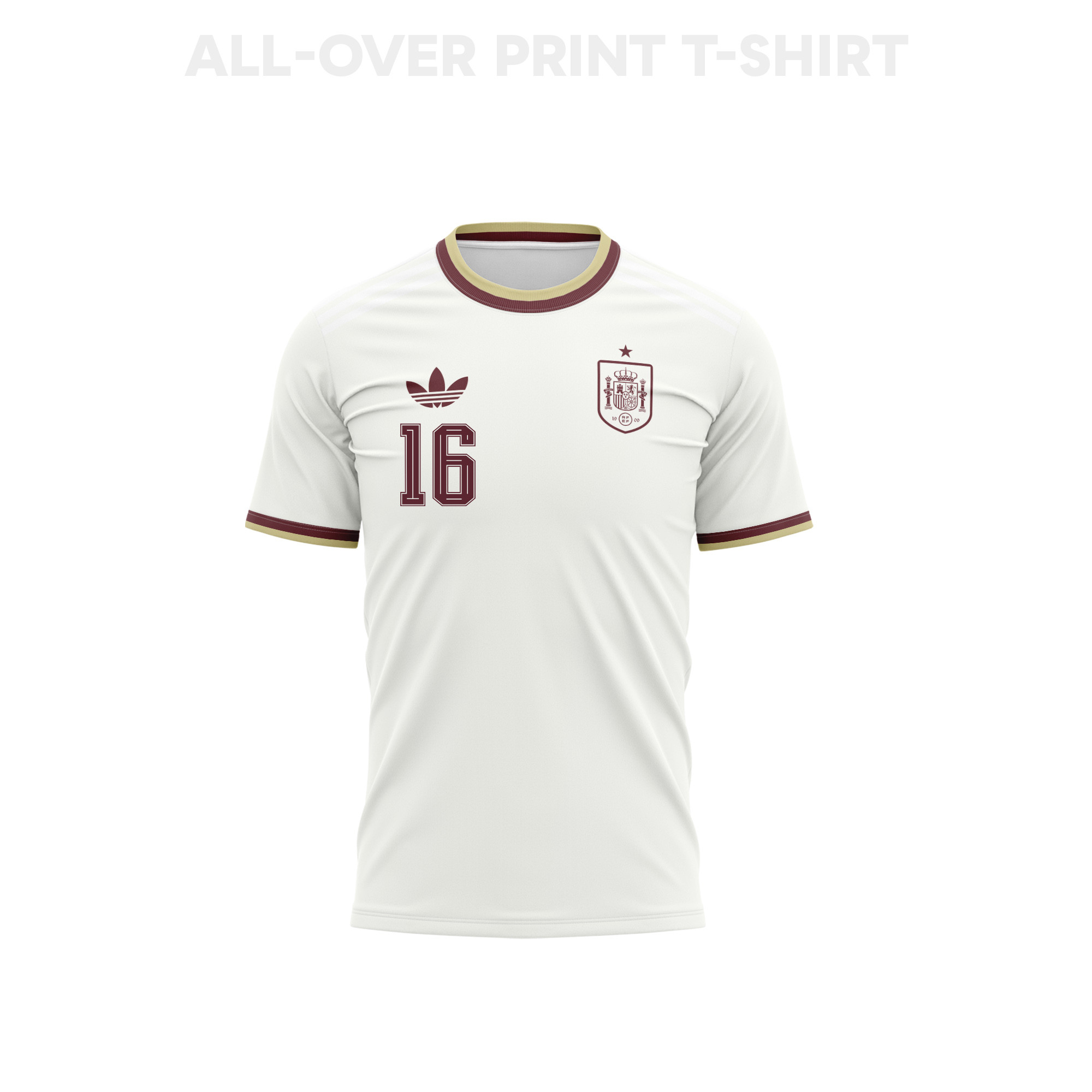 Alex Baena 16 Youth Spain 2026 Away 3D T-shirt Fully Printed – White - Jersey Teams