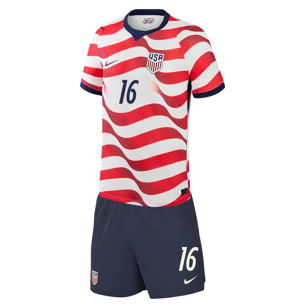 Alex Freeman 16 USMNT 2026 YOUTH Home Jersey & Shorts Set - Jersey Teams