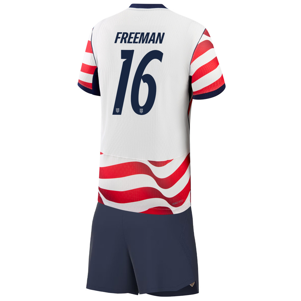 Alex Freeman 16 USMNT 2026 YOUTH Home Jersey & Shorts Set - Jersey Teams