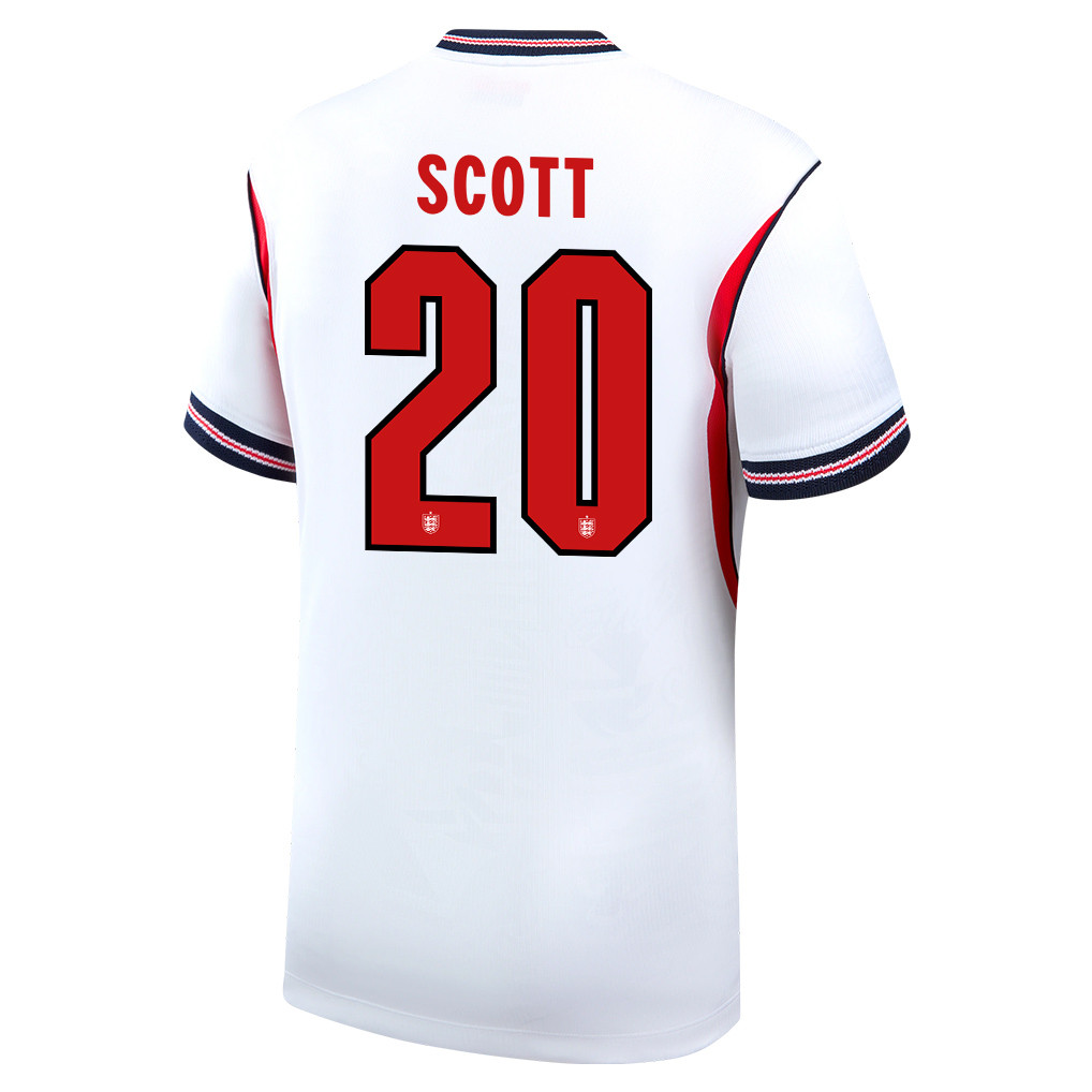 Alex Scott 20 England National Team 2026 Home Jersey - White, Men - Jersey Teams