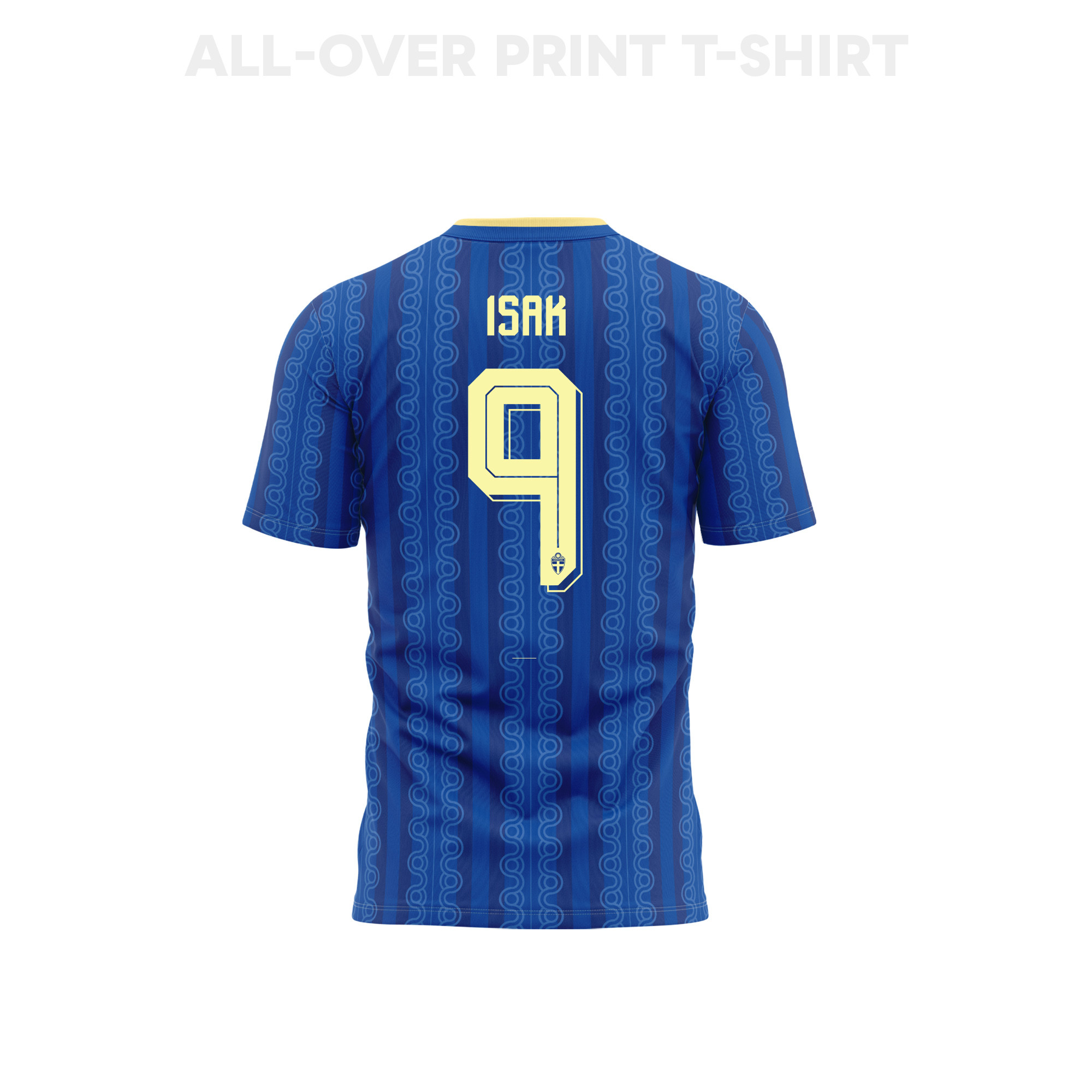 Alexander  Isak 9 Sweden 2026 Away 3D T-Shirt Fully Printed – Unisex, Blue - Jersey Teams