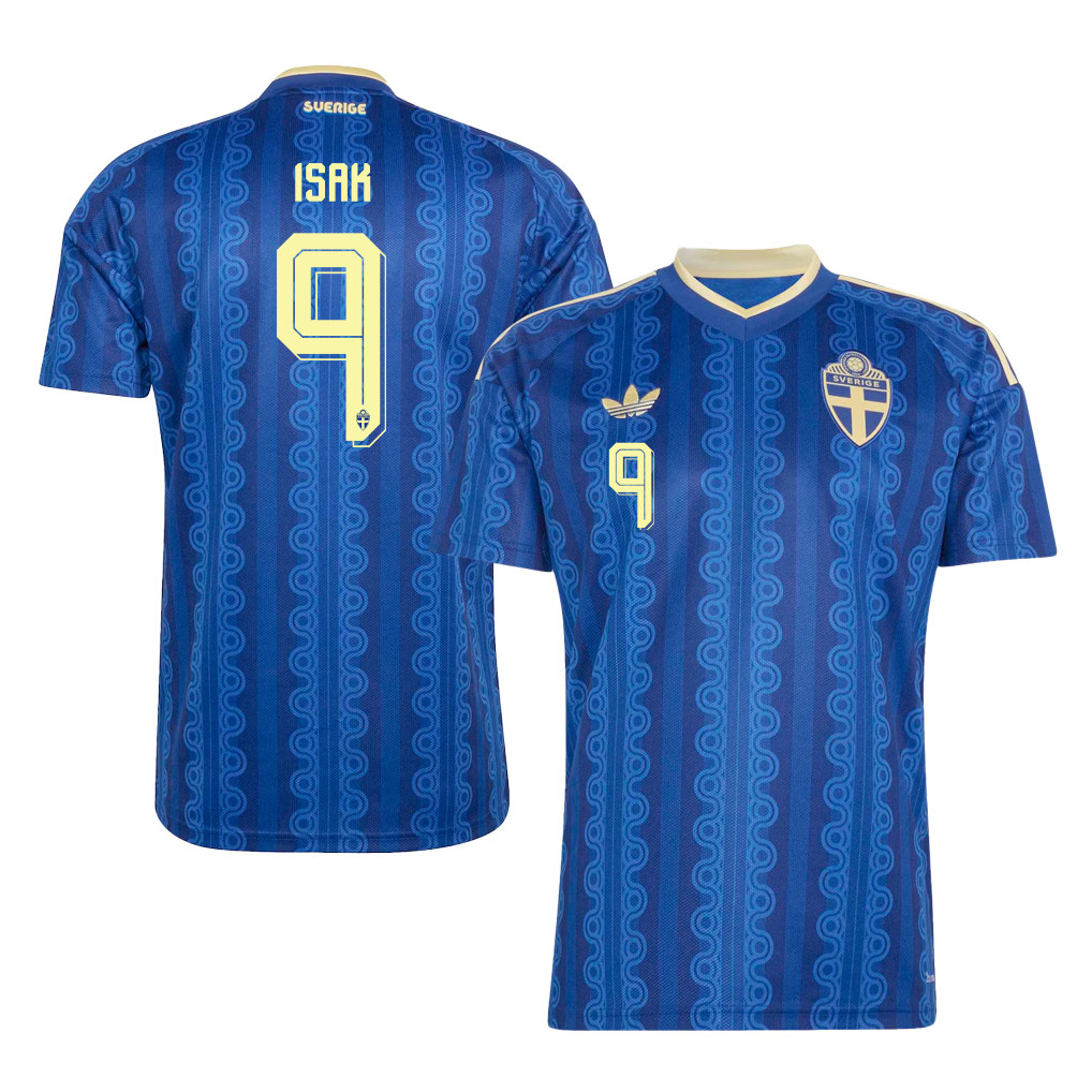 Alexander Isak 9 Sweden National Team 2026 Away Jersey - Blue, Men - Jersey Teams