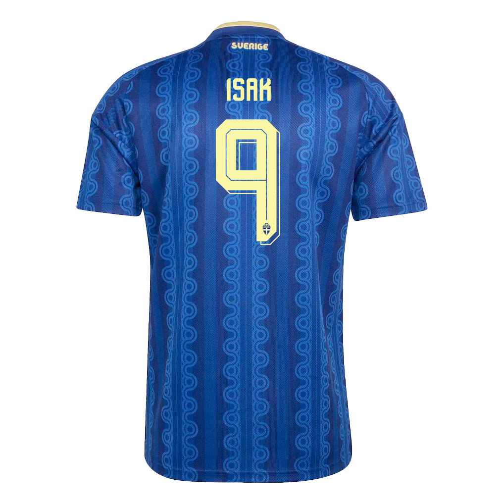 Alexander Isak 9 Sweden National Team 2026 Away Jersey - Blue, Men - Jersey Teams