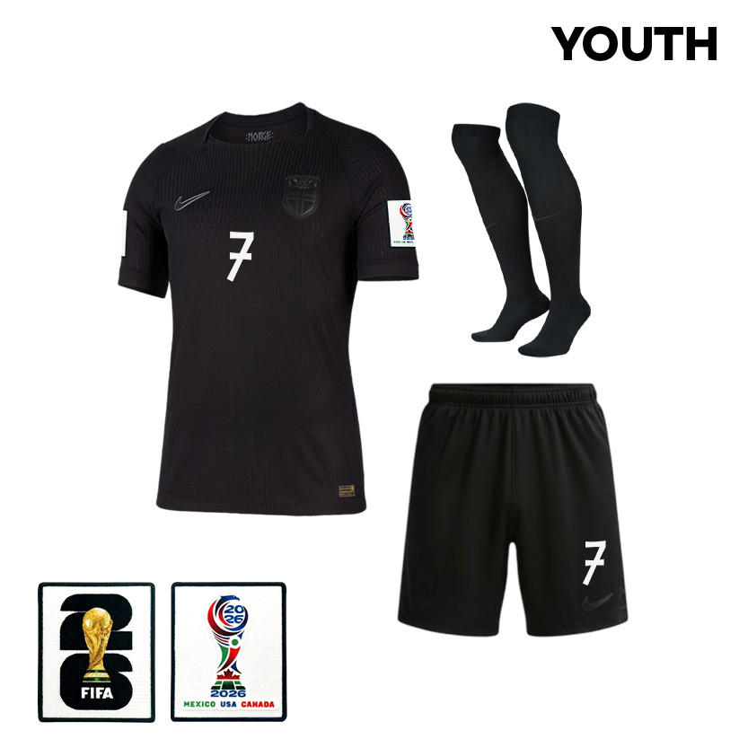 Alexander Soerloth 7 Norway 2026 YOUTH Away Kit Set – Black – Jersey Teams