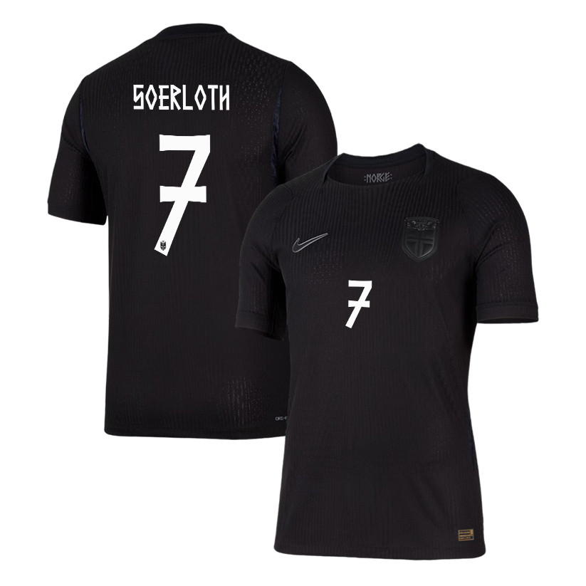 Alexander Soerloth 7 Norway National Team 2026 Away Jersey - Black, Men - Jersey Teams