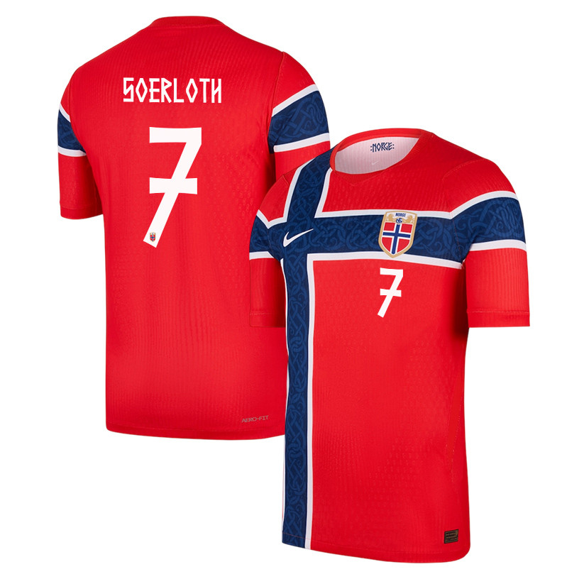 Alexander Soerloth 7 Norway National Team 2026 Home Jersey - Red, Men - Jersey Teams