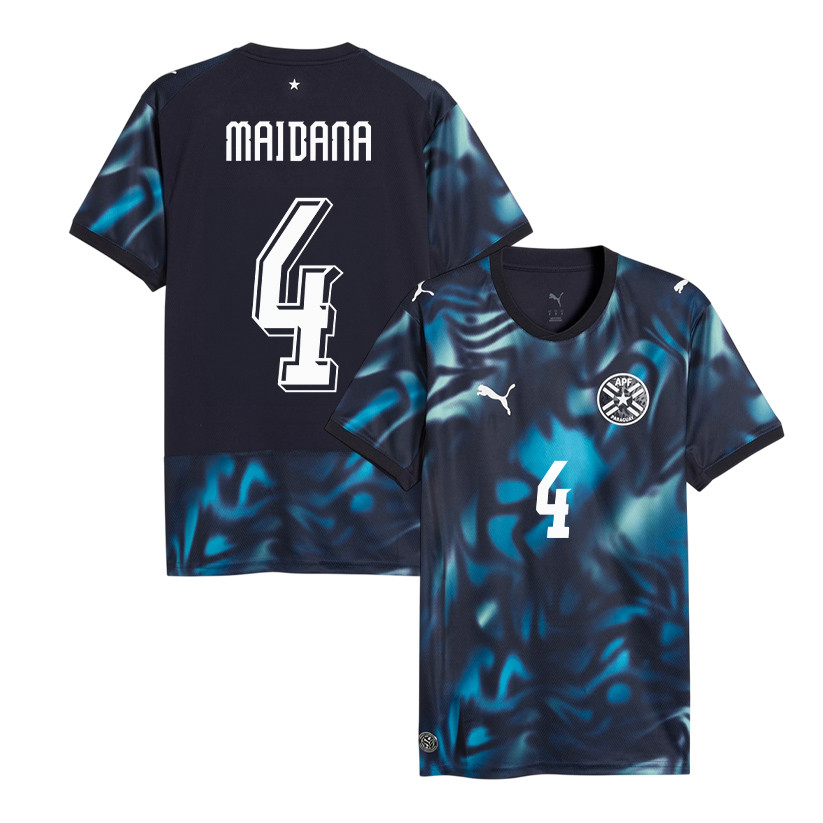 Alexandro Maidana 4 Paraguay National Team 2026 Away Jersey - Navy, Men - Jersey Teams