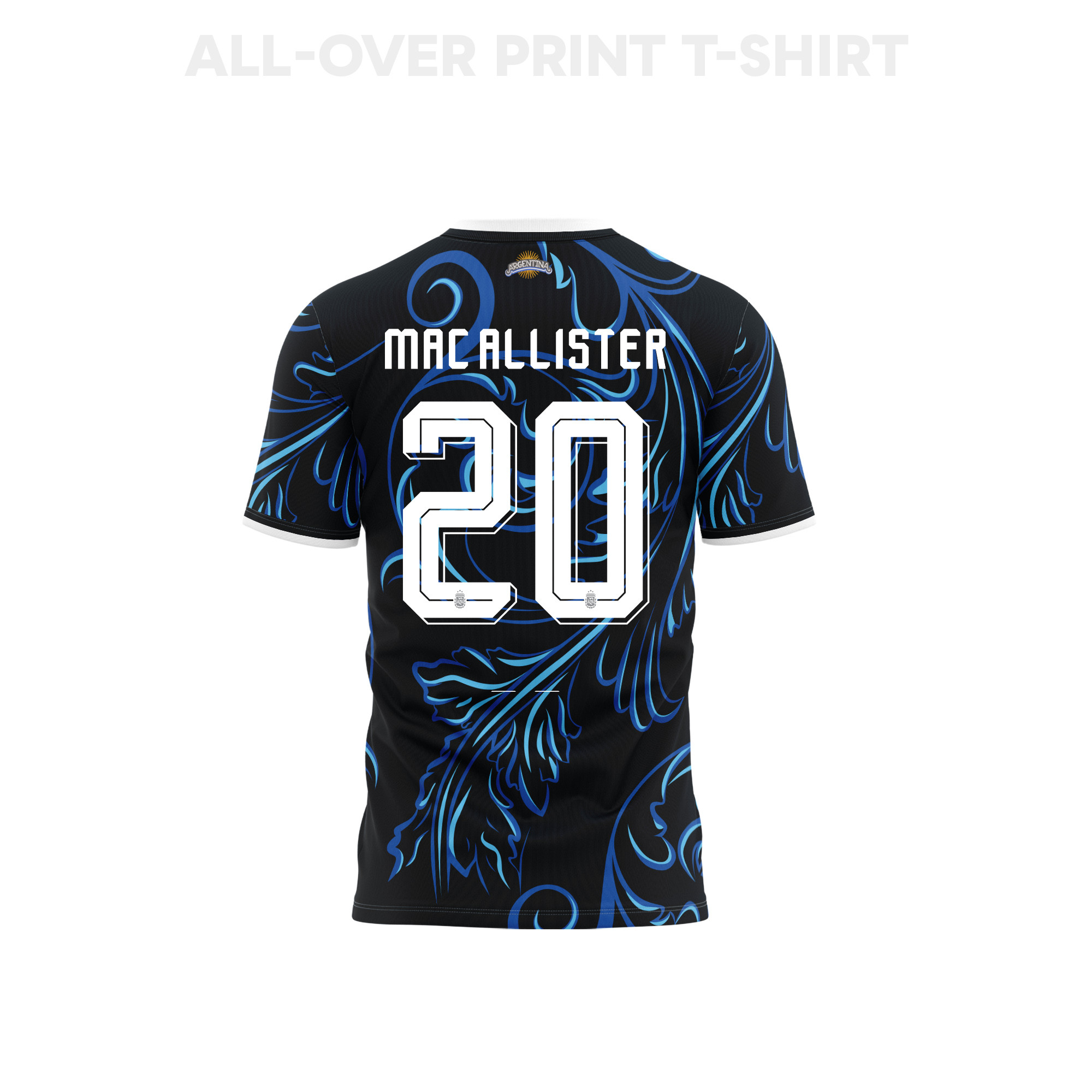 Alexis Mac Allister 20 Youth Argentina 2026 Away 3D T-shirt Fully Printed – Black - Jersey Teams