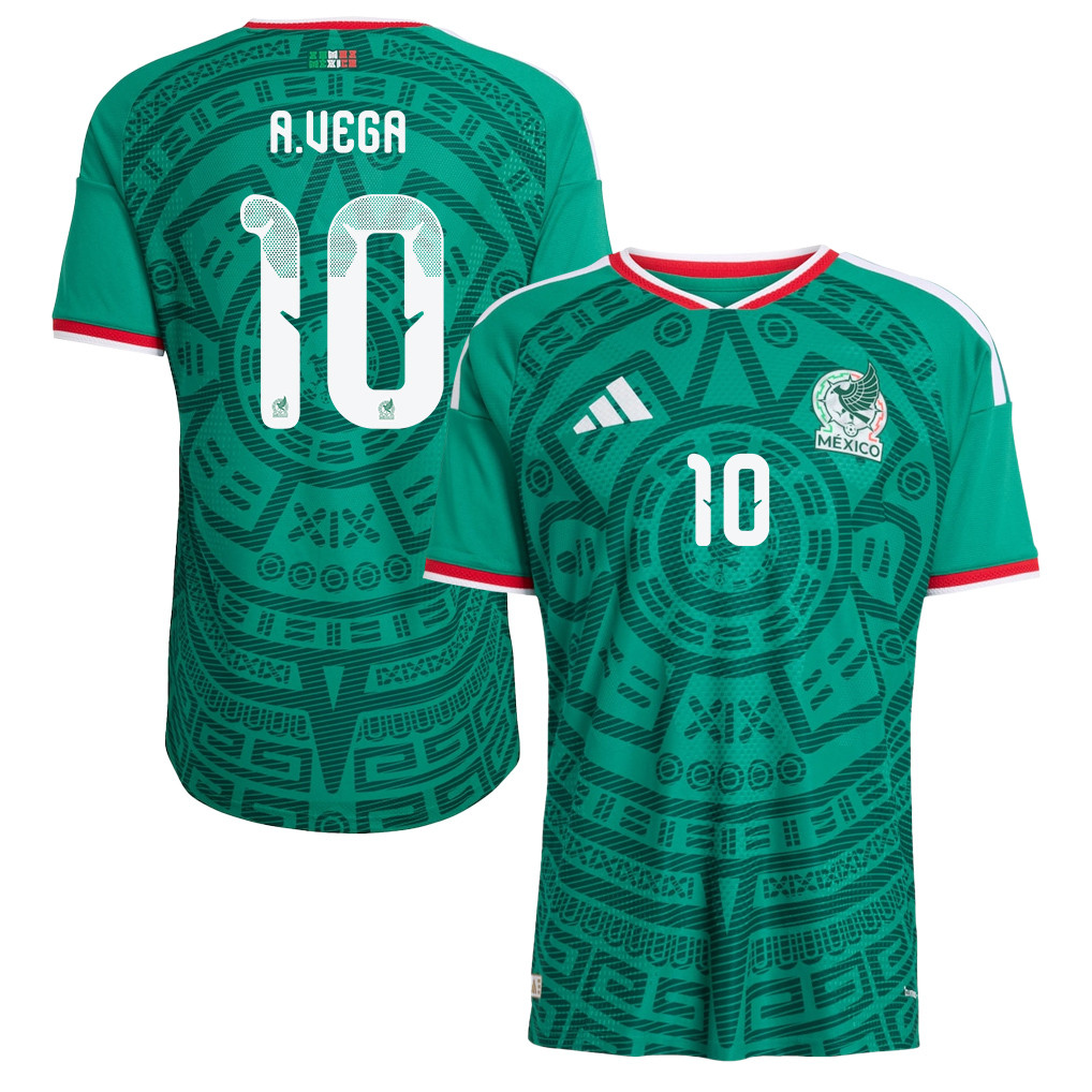 Alexis Vega 10 Mexico National Team 2026 Home Jersey - Green, Men - Jersey Teams