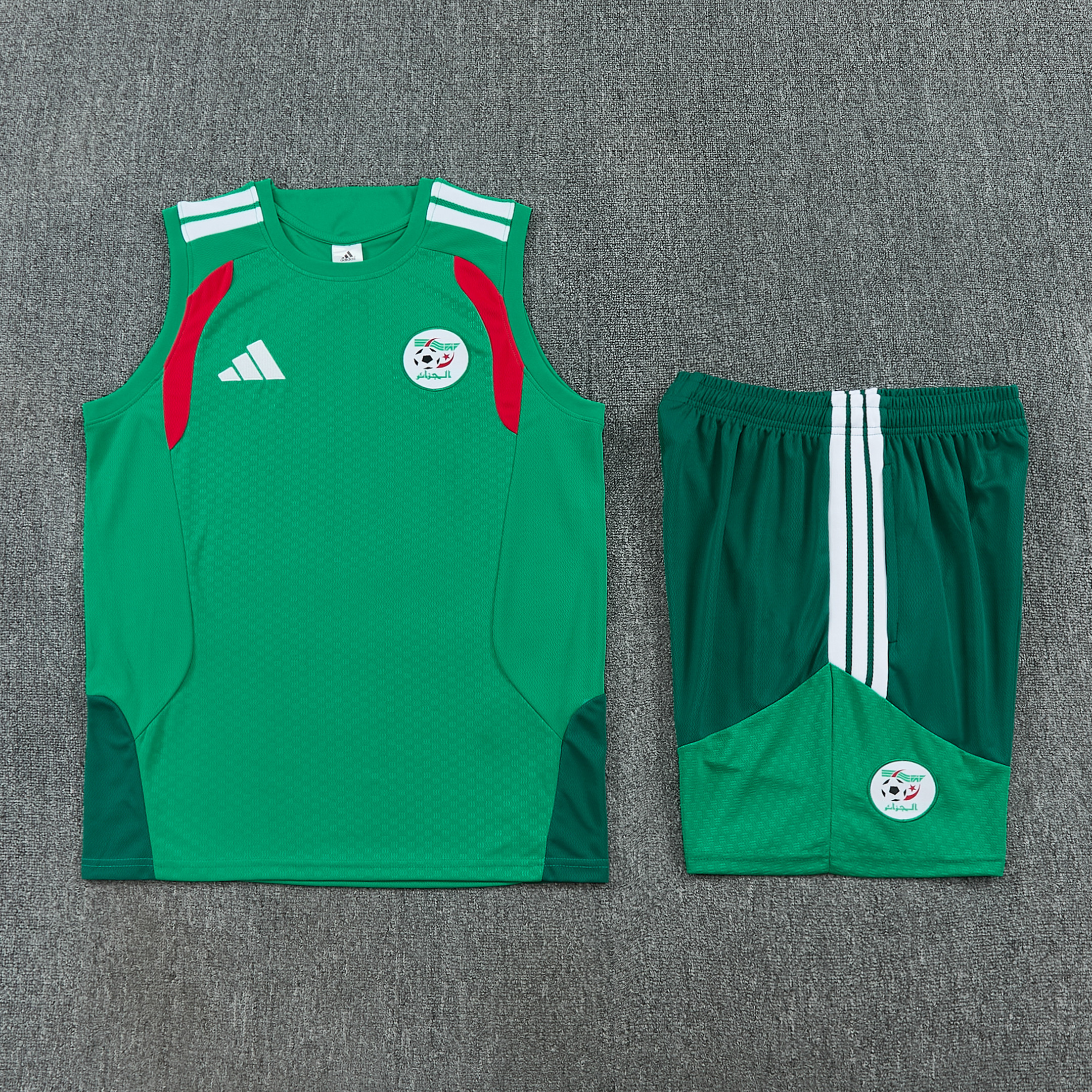 Algeria 2026-27 Sleeveless Training Set Men Soccer Kit – Green - Jersey Teams