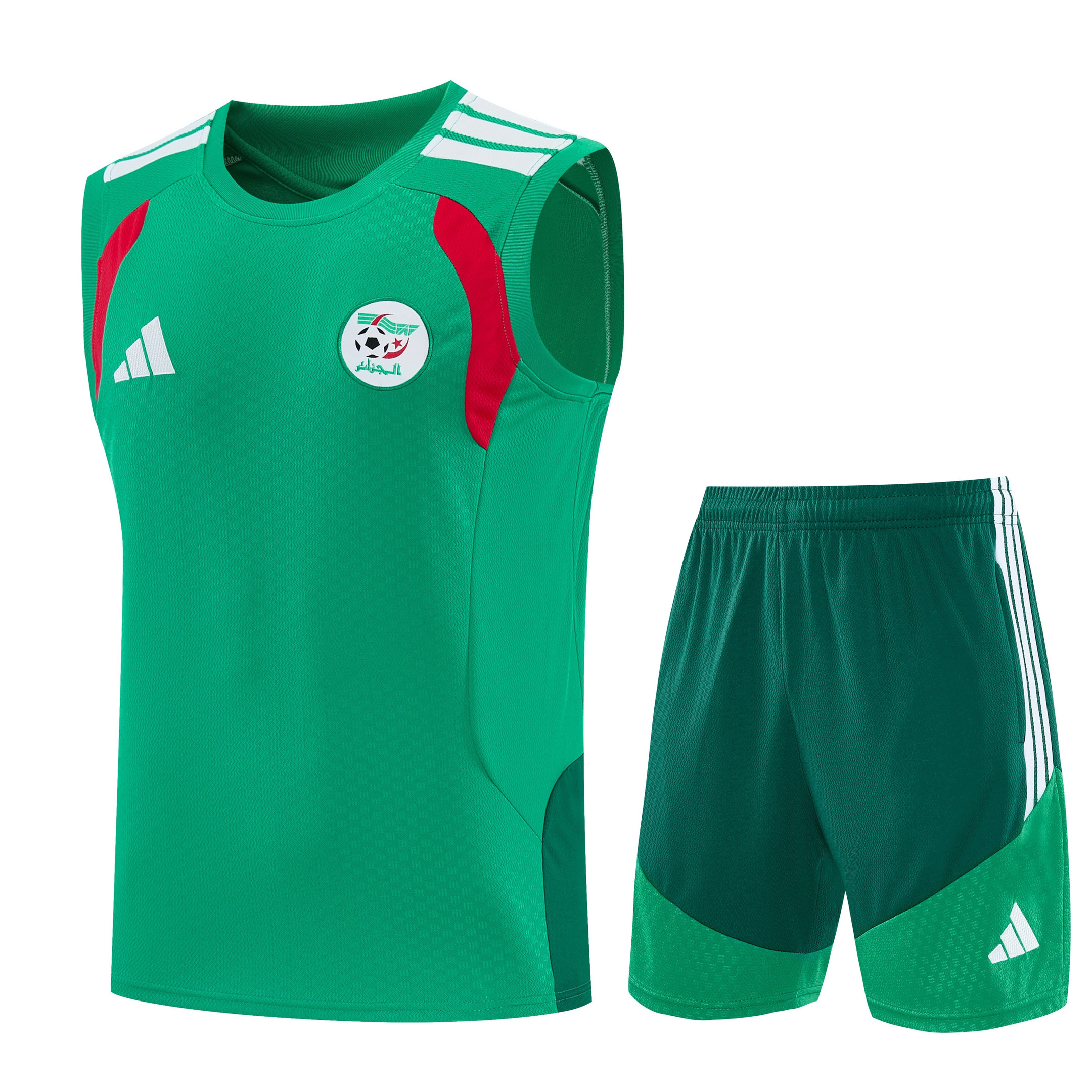 Algeria 2026-27 Sleeveless Training Set Men Soccer Kit – Green - Jersey Teams