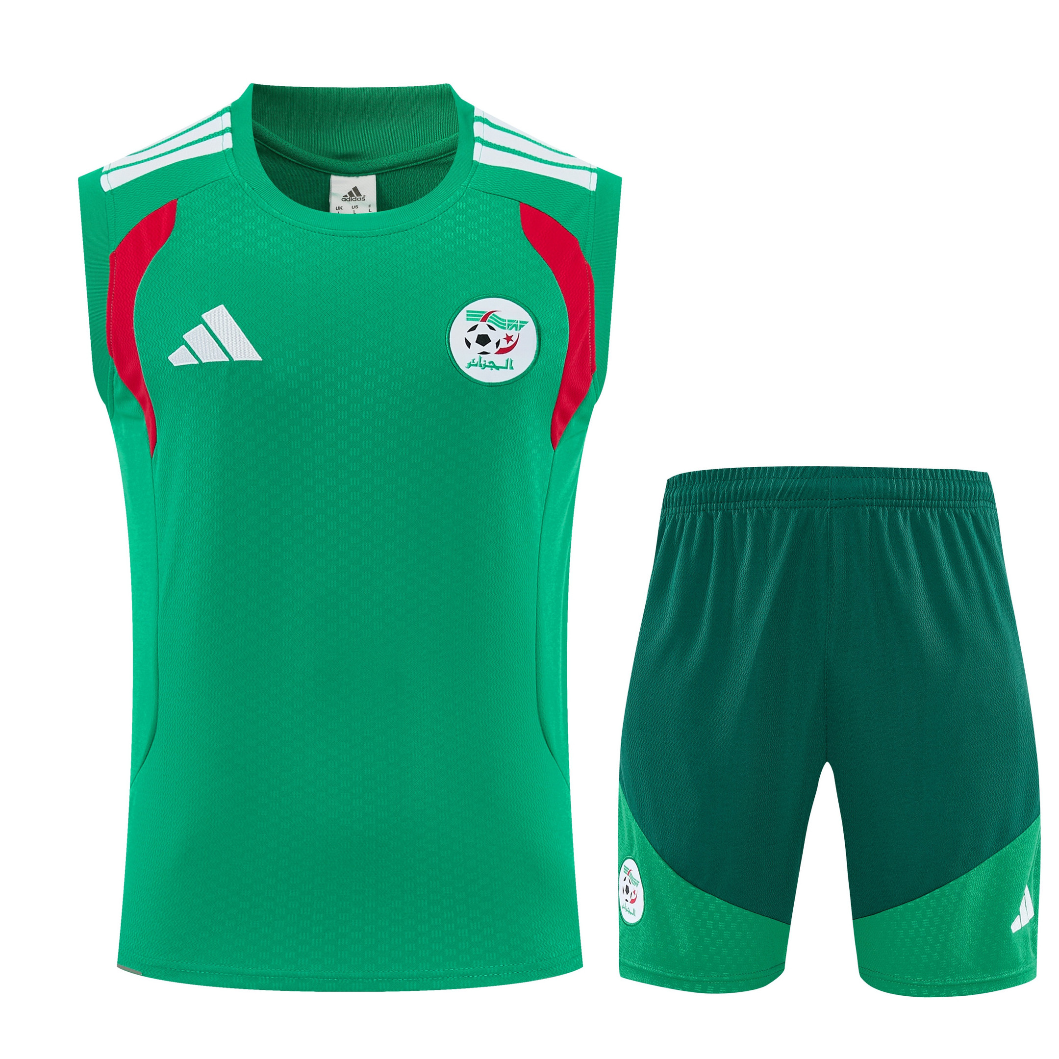 Algeria 2026-27 Sleeveless Training Set Men Soccer Kit – Green - Jersey Teams
