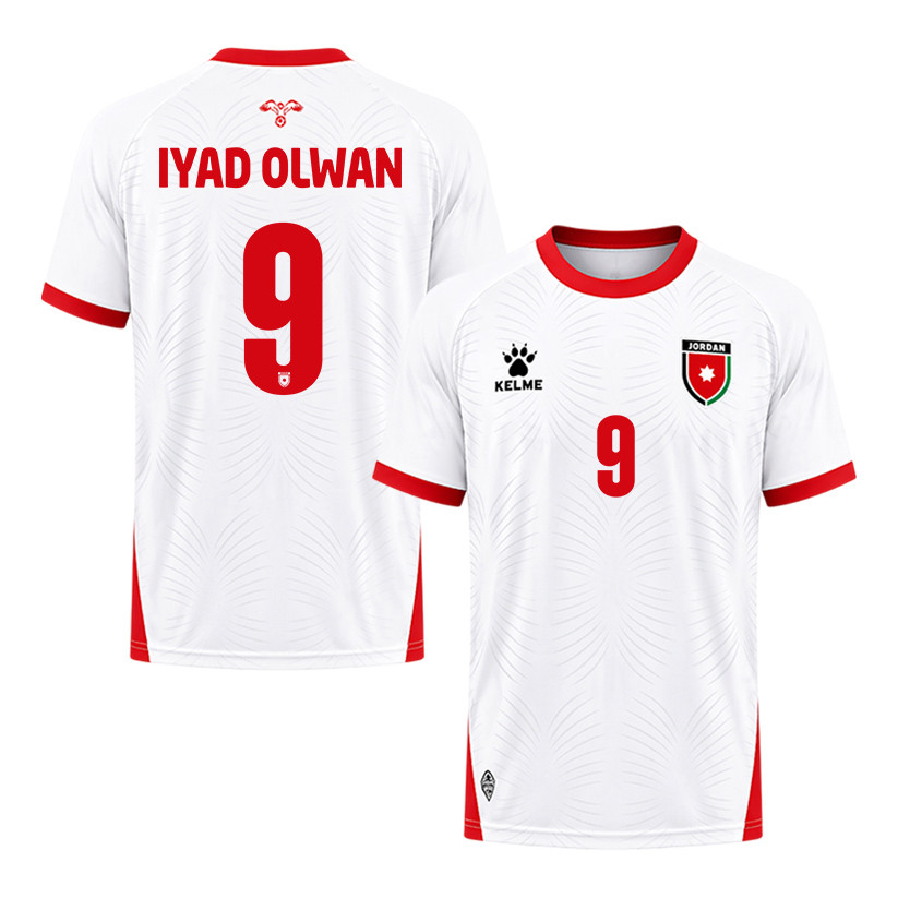 Ali Iyad Olwan 9 Jordan 2026 Home Jersey - White, Men - Jersey Teams