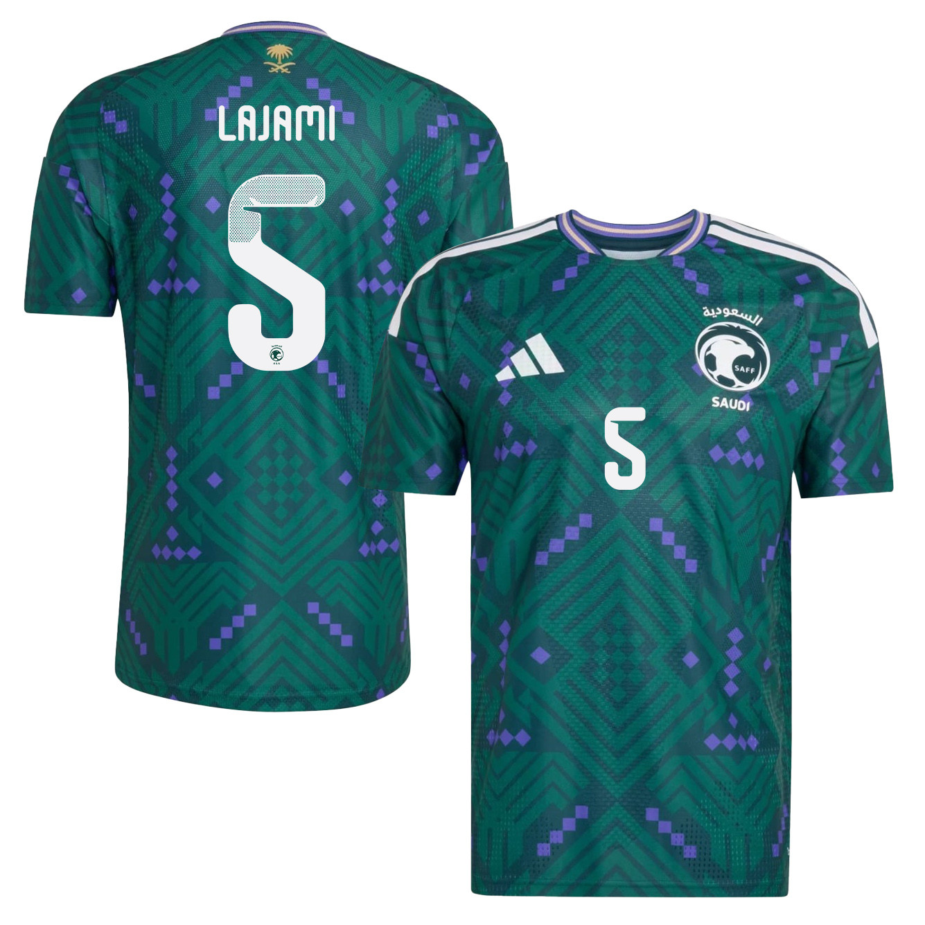 Ali Lajami 5 Saudi Arabia National Team 2026 Home Jersey - Green, Men - Jersey Teams