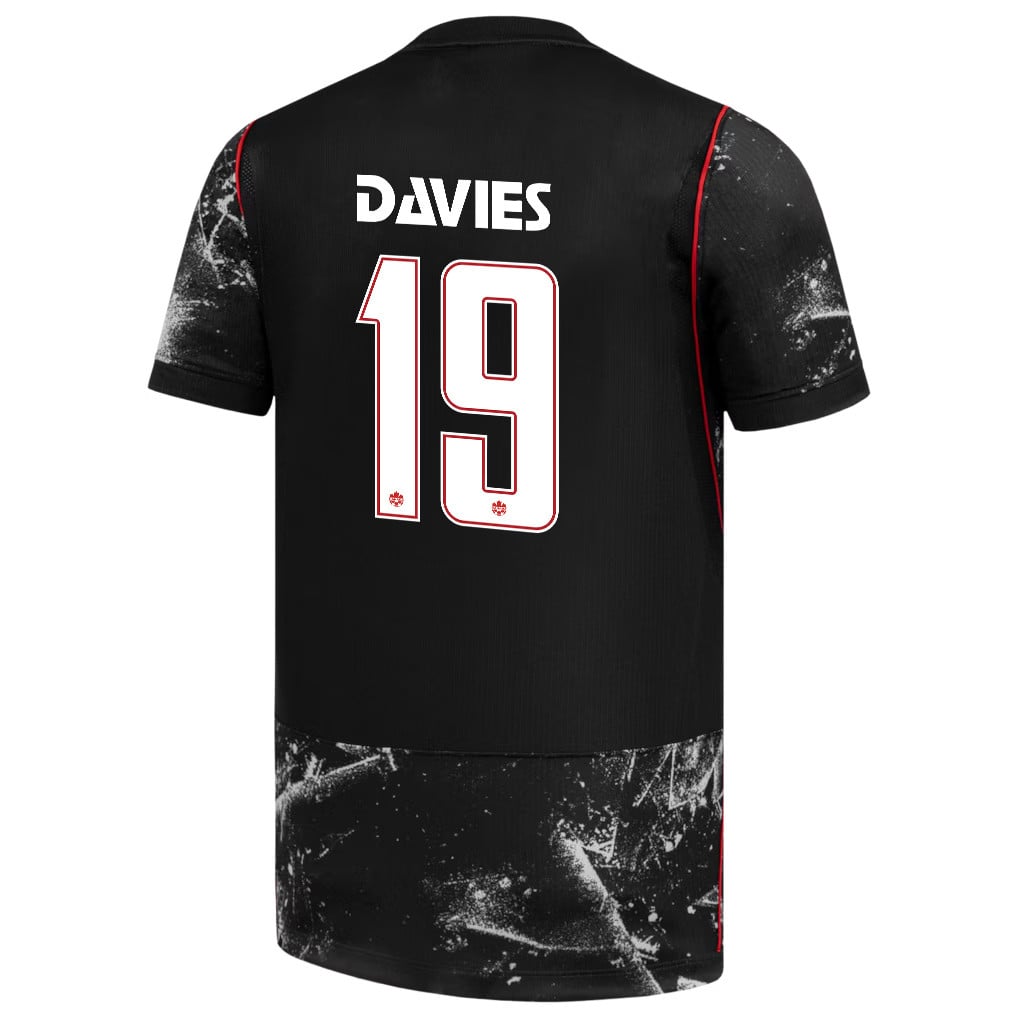 Alphonso Davies 19 Canada National Team 2026 Away Jersey - Black, Men - Jersey Teams