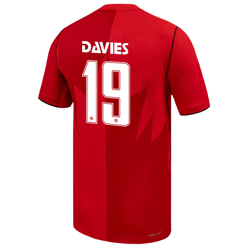 Alphonso Davies 19 Canada National Team 2026 Home Jersey - Red, Men - Jersey Teams