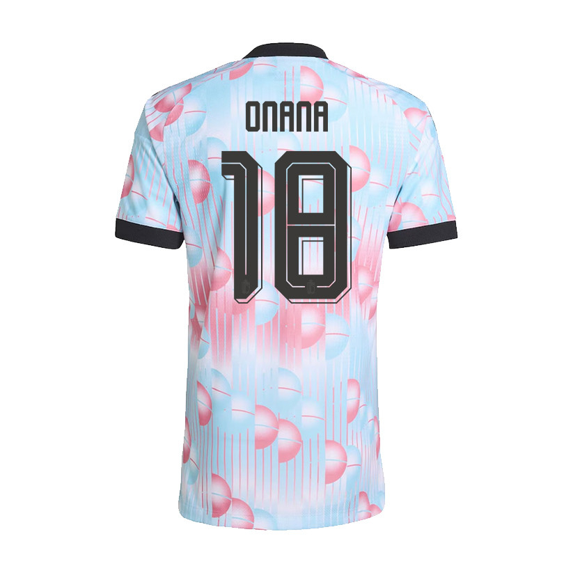 Amadou Onana 18 Belgium National Team 2026 Away Jersey - Light Blue, Men - Jersey Teams