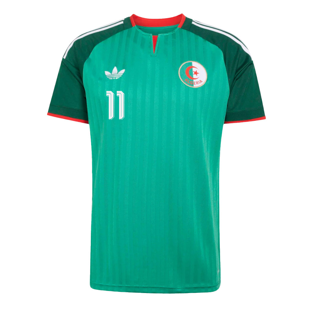 Amine Gouiri 11 Algeria National Team 2026 Away Jersey - Green, Men - Jersey Teams