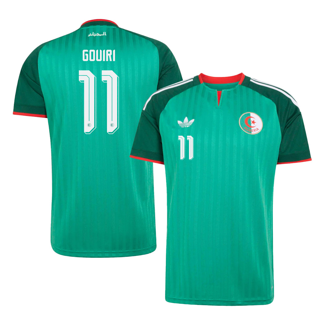 Amine Gouiri 11 Algeria National Team 2026 Away Jersey - Green, Men - Jersey Teams