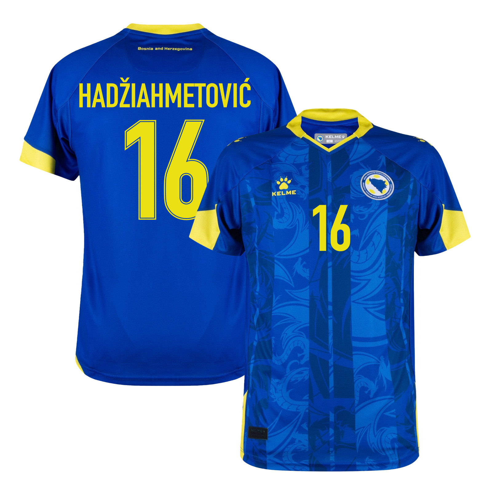 Amir Hadžiahmetović 16 Bosnia and Herzegovina 2026 Home Jersey - Blue, Men - Jersey Teams