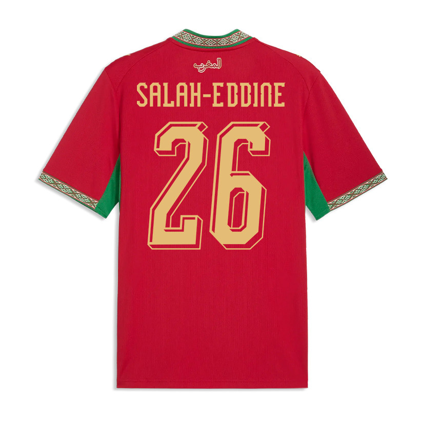 Anass Salah-Eddine 26 Morocco National Team 2026 Home Jersey - Red, Men - Jersey Teams