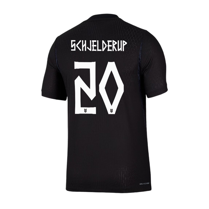 Andreas Schjelderup 20 Norway National Team 2026 Away Jersey - Black, Men - Jersey Teams