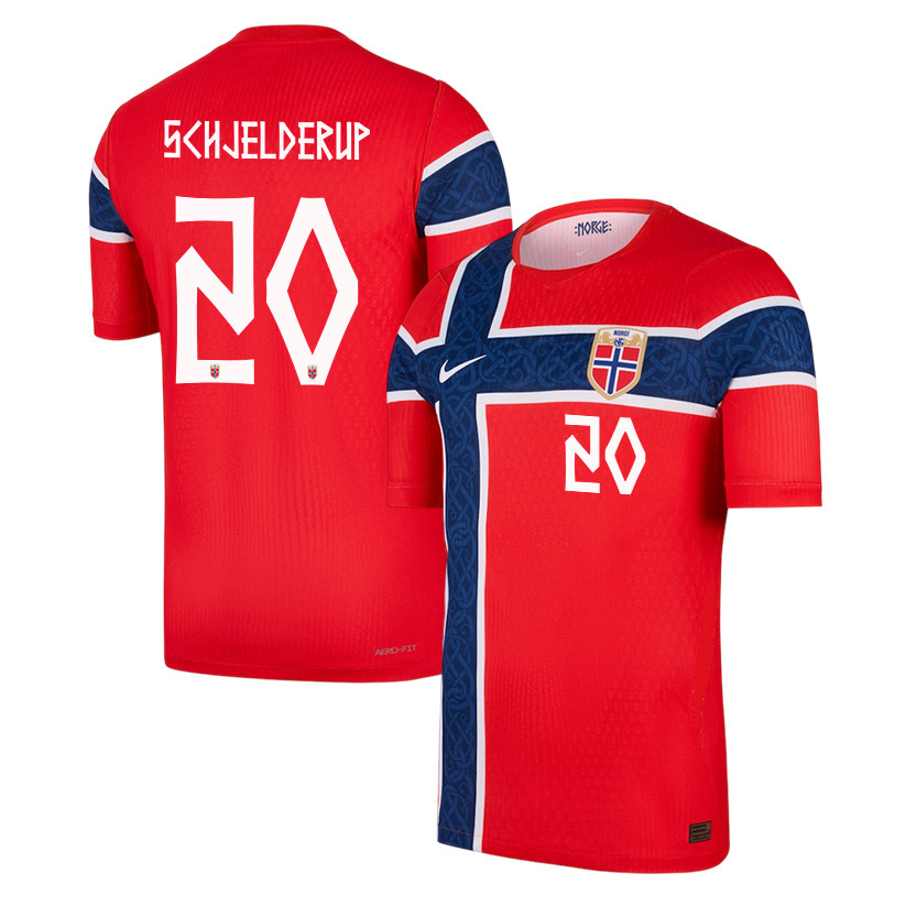 Andreas Schjelderup 20 Norway National Team 2026 Home Jersey - Red, Men - Jersey Teams