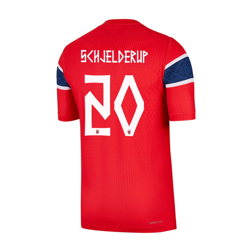 Andreas Schjelderup 20 Norway National Team 2026 x World Cup Patch Home Jersey - Red, Men - Jersey Teams