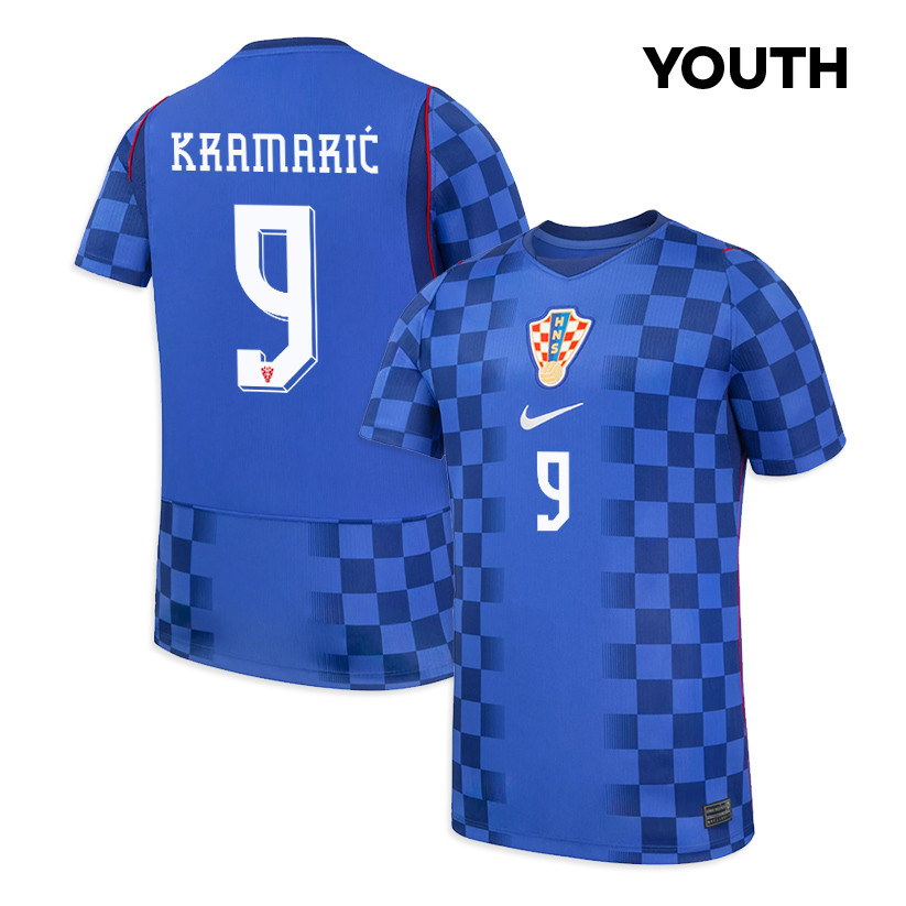 Andrej Kramarić 9 Youth Croatia National Team 2026 Away Jersey - Blue - Jersey Teams
