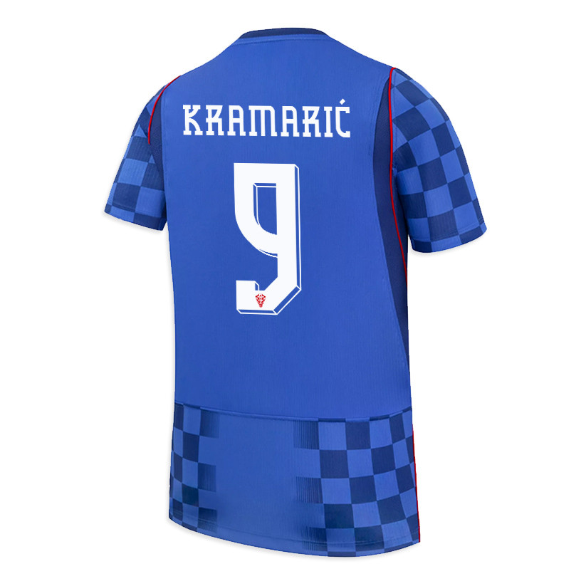 Andrej Kramarić 9 Youth Croatia National Team 2026 Away Jersey - Blue - Jersey Teams