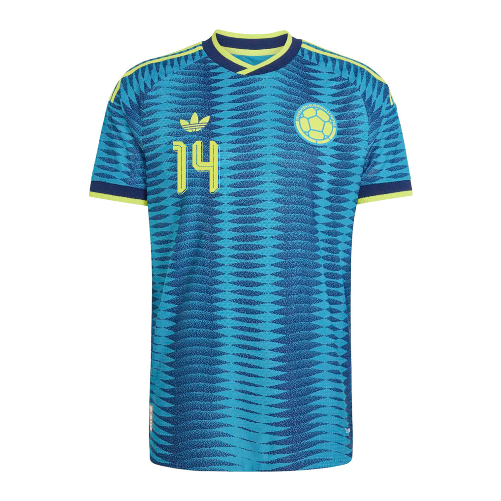 Andres Gomez 14 Colombia National Team 2026 x World Cup Patch Away Jersey - Turquoise, Men - Jersey Teams