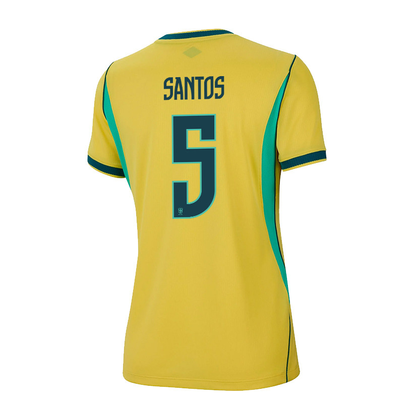 Andrey Santos 5 Women's Brazil National Team 2026 Home Jersey - Yellow - Jersey Teams