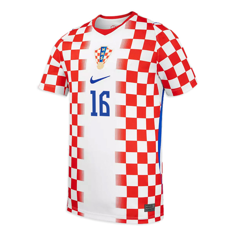 Ante Budimir 16 Youth Croatia National Team 2026 Home Jersey - White/ Red - Jersey Teams