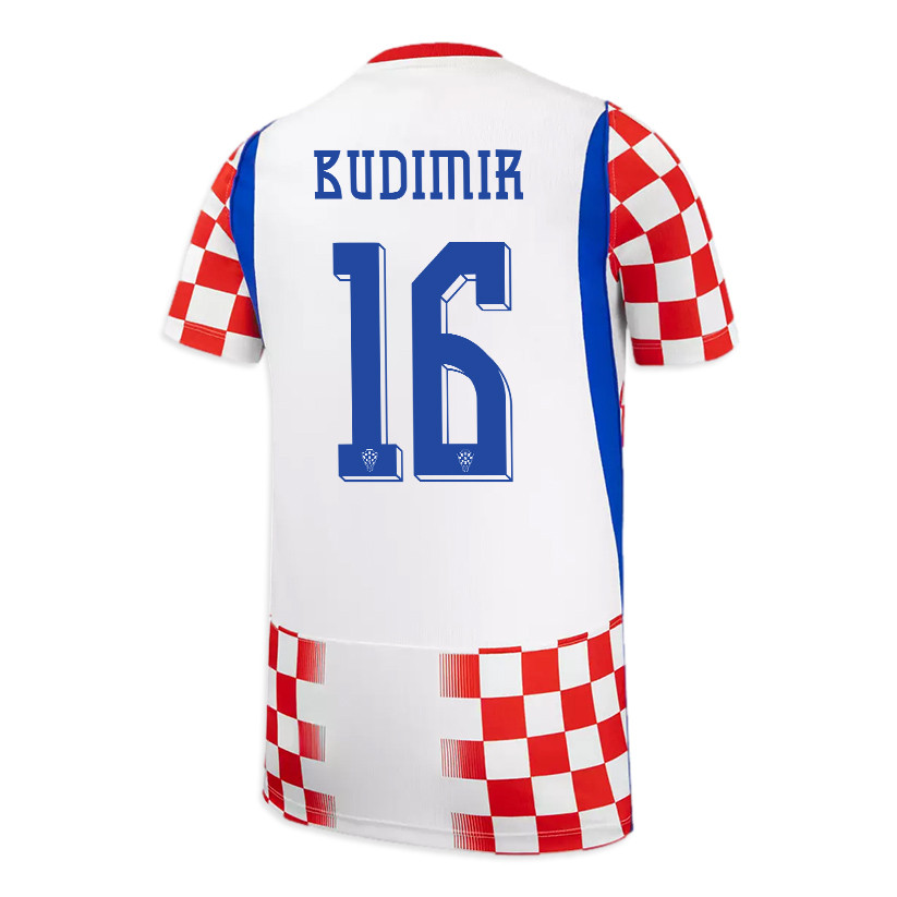 Ante Budimir 16 Youth Croatia National Team 2026 Home Jersey - White/ Red - Jersey Teams