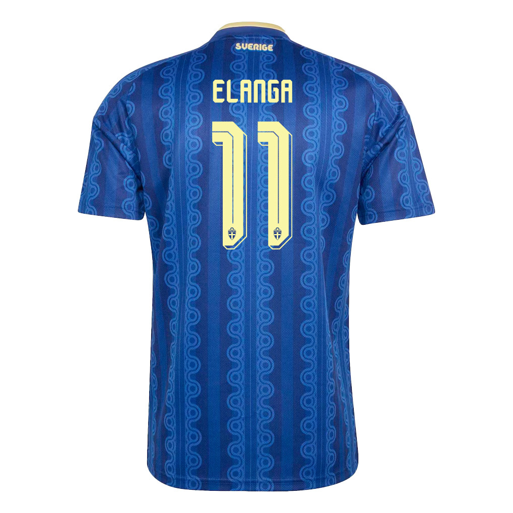 Anthony Elanga 11 Sweden National Team 2026 Away Jersey - Blue, Men - Jersey Teams