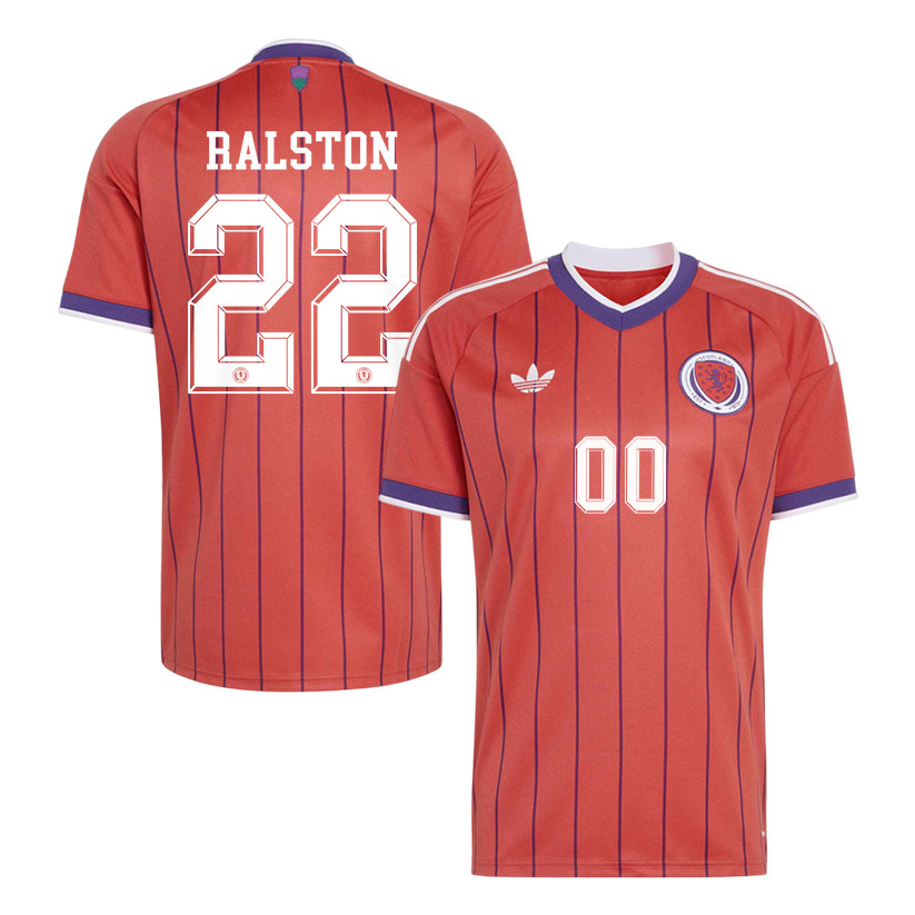 Anthony Ralston 22 Scotland National Team 2026 Away Jersey - Red, Men - Jersey Teams