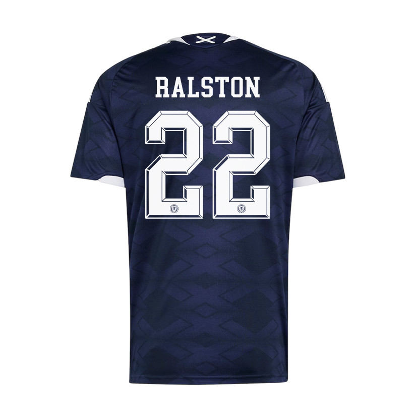 Anthony Ralston 22 Scotland National Team 2026 x World Cup Patch Home Jersey - Navy, Men - Jersey Teams